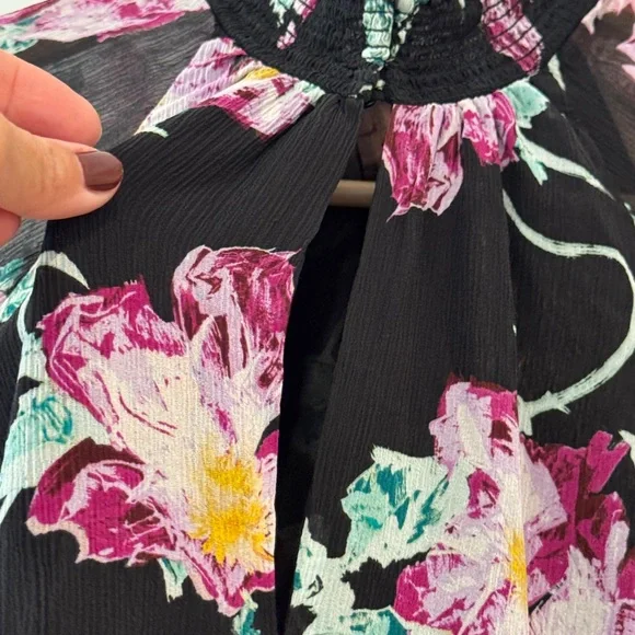 A.L.C. VENETIA TOP Black Floral Blouse - Picture 13 of 13